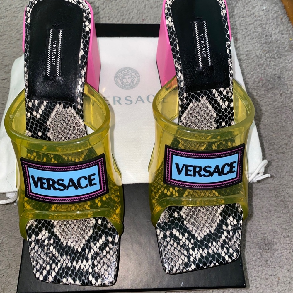 Versace color block shoes